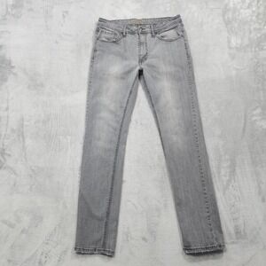 Valor Collective Jeans Mens 32x29 Gray Light Wash Slim Straight Stretch Denim